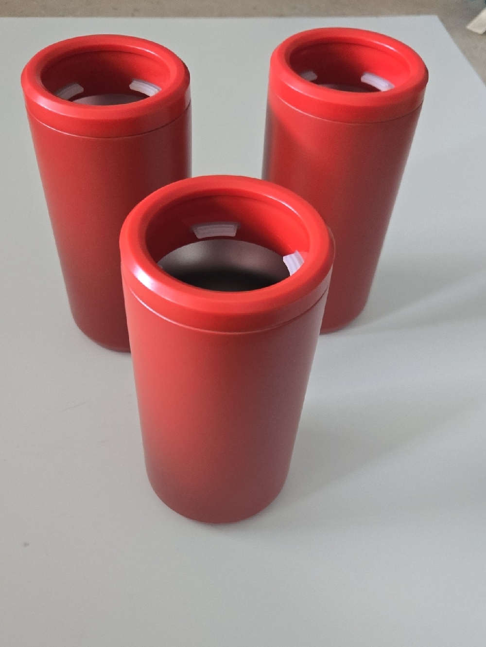 Threshold Red Double Wall Stainless Slim Can Cooler - Set of 3